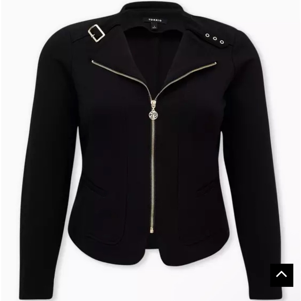 Torrid Black Zippered Women's Blazer